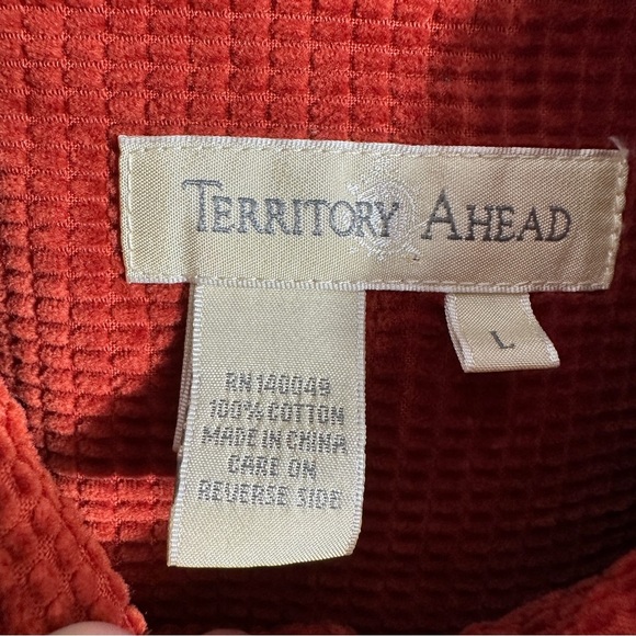 Territory Ahead size large heavyweight textured cord shirt, cabincore, fall - Picture 7 of 7